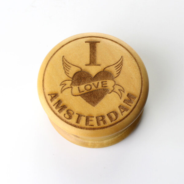 Holz Grinder I Love Amsterdam 2tlg 50mm