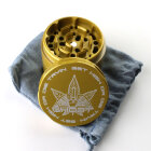 Gold Grinder 53mm 4-teilig Keramik mit Sieb & Schaber