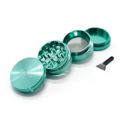 Smono Alu Grinder 40mm grün 4-teilig anodisiert Sieb