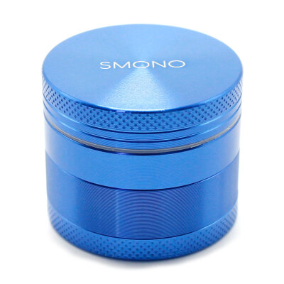 Smono Alu Grinder 40mm blau 4-tlg anodisiert Sieb