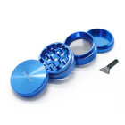 Smono Alu Grinder 40mm blau 4-tlg anodisiert Sieb