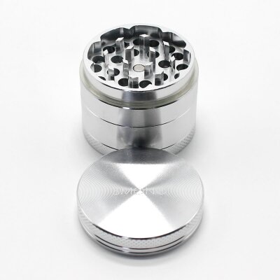 Smono Alu Grinder 40mm silber 4-tlg anodisiert Sieb