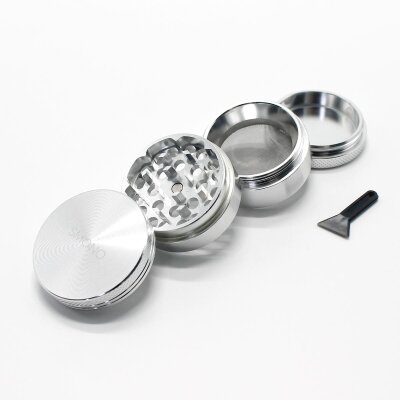 Smono Alu Grinder 40mm silber 4-tlg anodisiert Sieb