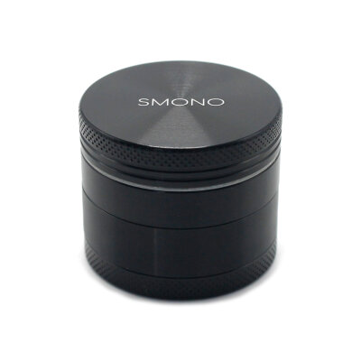 Smono Alu Grinder 40mm schwarz 4-tlg anodisiert Sieb