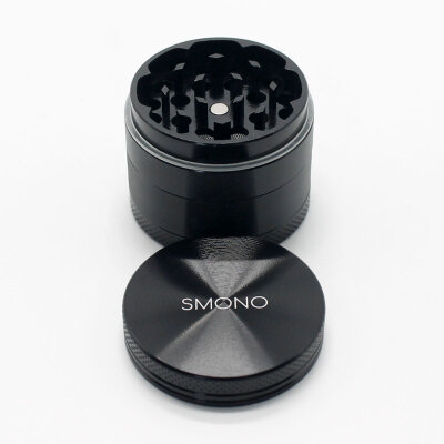 Smono Alu Grinder 40mm schwarz 4-tlg anodisiert Sieb