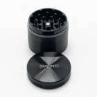 Smono Alu Grinder 40mm schwarz 4-tlg anodisiert Sieb