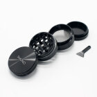 Smono Alu Grinder 40mm schwarz 4-tlg anodisiert Sieb