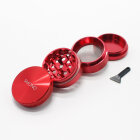 Smono Alu Grinder 40mm rot 4-tlg anodisiert Sieb