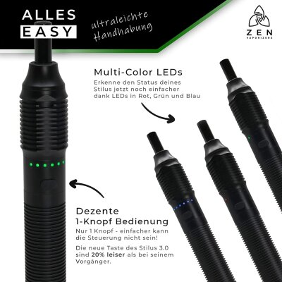 HIZEN Stilus 3.0 Vaporizer LED Farben Kräuter USB-C